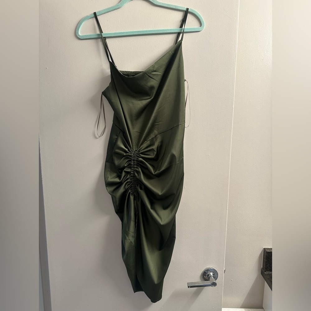 Olive green, princess Polly, size medium and gently worn rouged dress